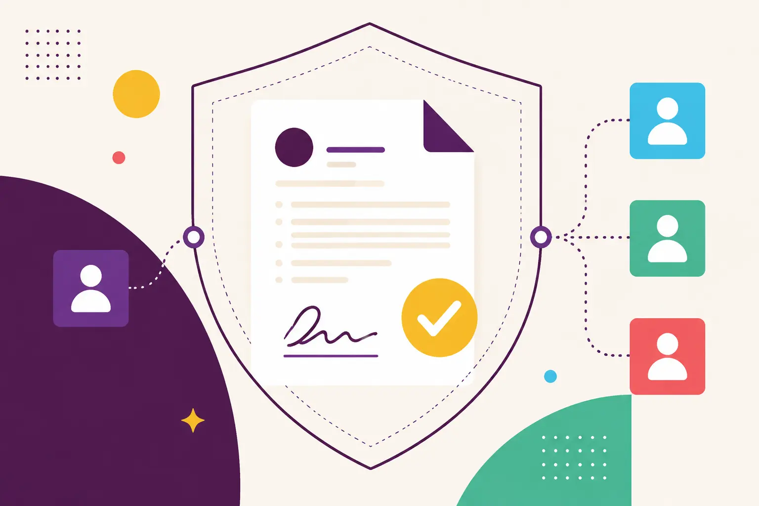A signed document protected by clear controls and connected handoffs